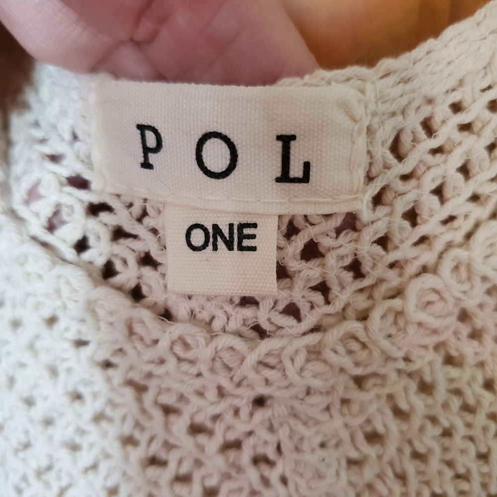 POL Cream Crochet Top Dress New - Picture 8 of 10